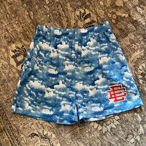 Eric Emanuel EE Basic Mesh Shorts in the Sky/Cloud Blue color-way Mesium